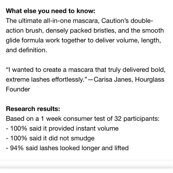 Hourglass Caution Extreme Lash Mascara Travel Size - Picture 9 of 10